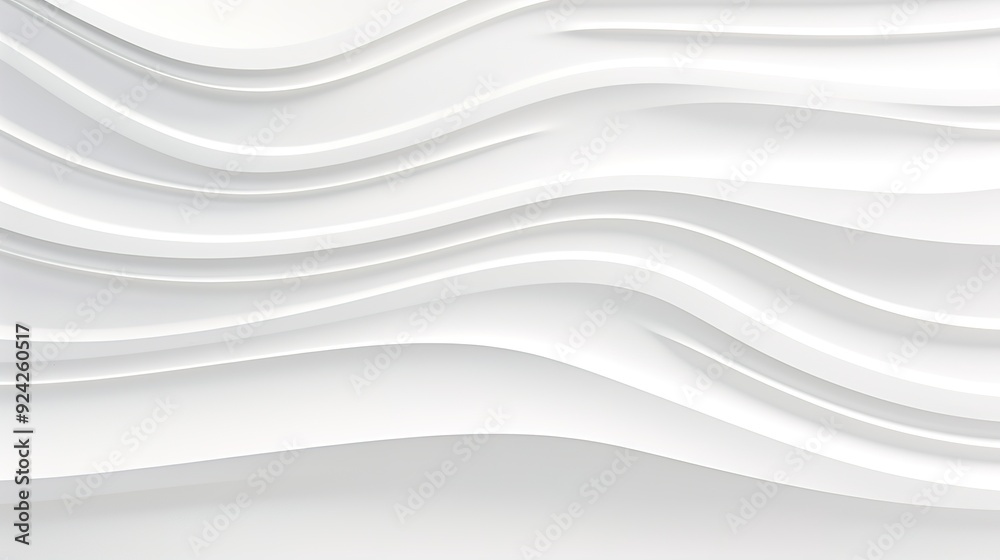 Abstract white background with wavy lines. Abstract white background with wavy lines.