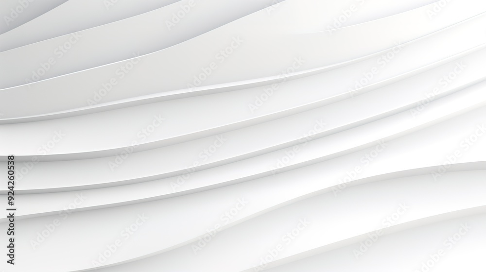 Abstract white background with wavy lines.