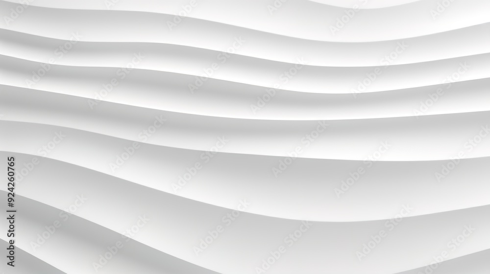 Obraz premium Abstract white background with wavy lines.