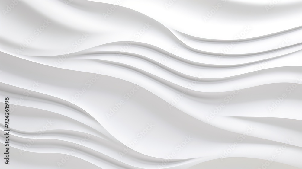 Obraz premium Abstract white curved background.
