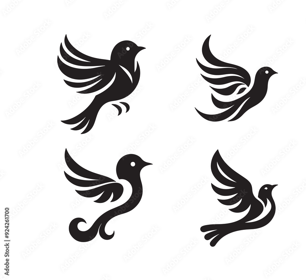 set of birds vector set of birds vector