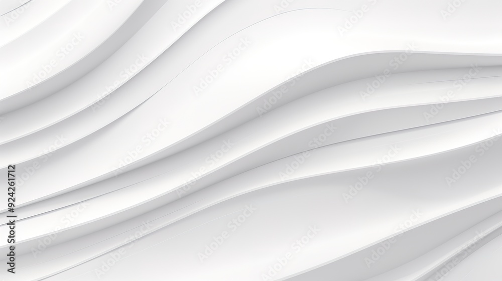Abstract white curved background with 3D effect. Abstract white curved background with 3D effect.