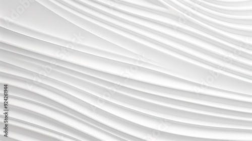 Abstract white curved background with soft shadows.