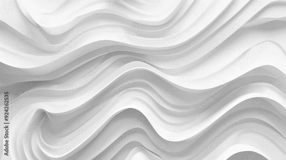 Abstract white curved lines background.