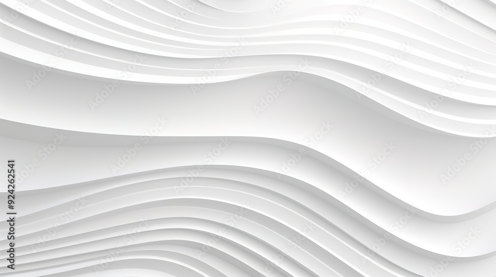 Obraz premium Abstract white curved lines background.