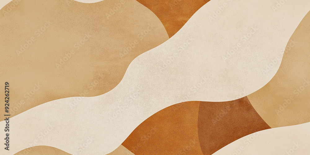 A warm-toned abstract pattern with flowing, wavy shapes in shades of brown, beige, and cream. The seamless design evokes a natural, earthy feel, perfect for organic or rustic themes. A warm-toned abstract pattern with flowing, wavy shapes in shades of brown, beige, and cream. The seamless design evokes a natural, earthy feel, perfect for organic or rustic themes.