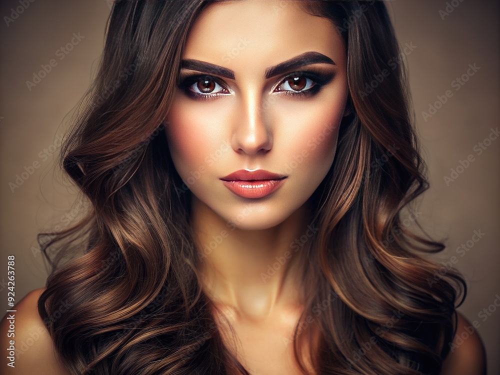 A stunning young woman with rich brunette hair and flawless skin gazes directly into the lens, her captivating brown eyes overflowing with warmth and sincerity. A stunning young woman with rich brunette hair and flawless skin gazes directly into the lens, her captivating brown eyes overflowing with warmth and sincerity.