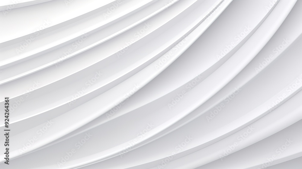 Obraz premium Abstract white curved lines background.