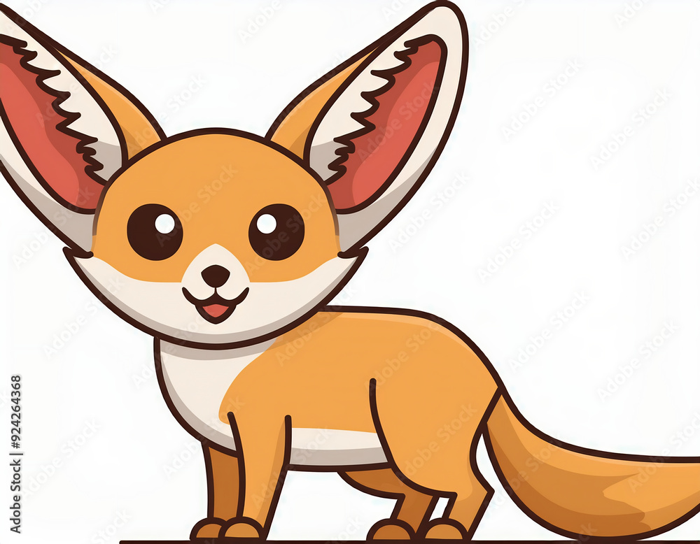 Cute cartoon fox isolated on a white background. Vector illustration. Cute cartoon fox isolated on a white background. Vector illustration.