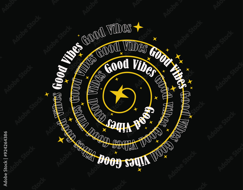 Naklejka premium typography text for t shirt design, spiral awesome text 