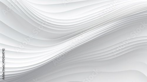 Abstract white curved lines background.