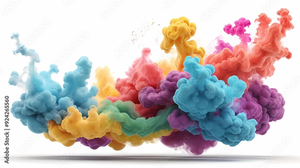 hand painted watercolor smoke