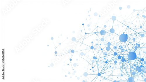 abstract line and dot background for presentation on a white and blue color