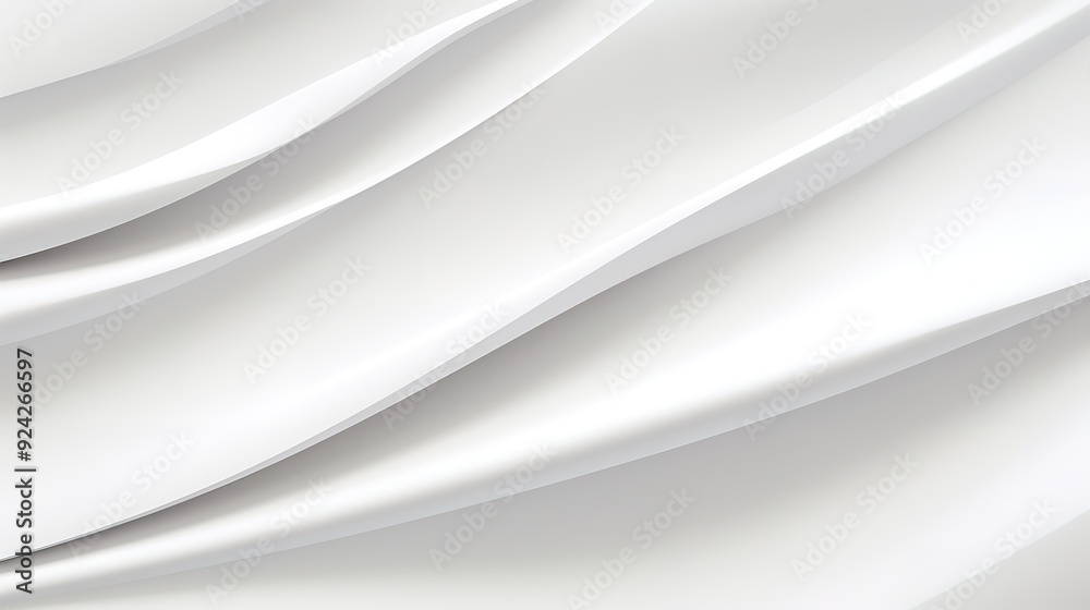 Abstract white flowing background with soft curves.