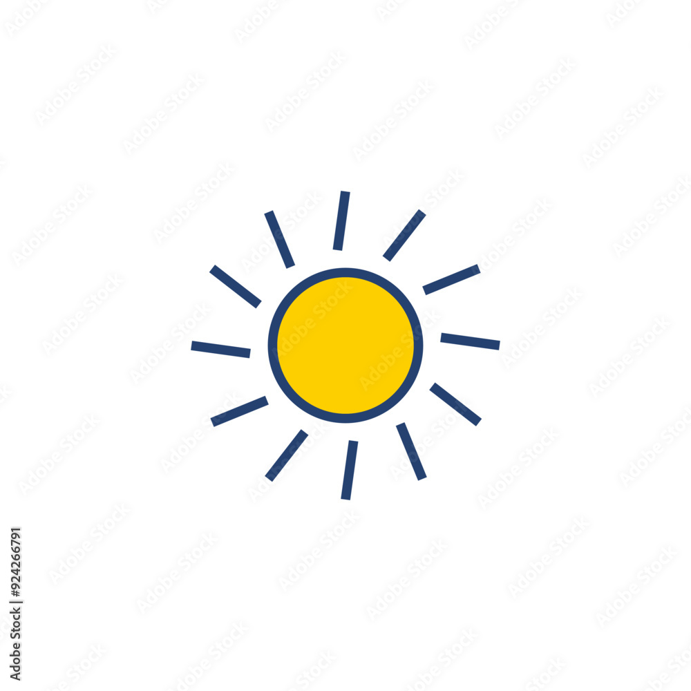 Sun icon vector. Brightness Icon vector Sun icon vector. Brightness Icon vector