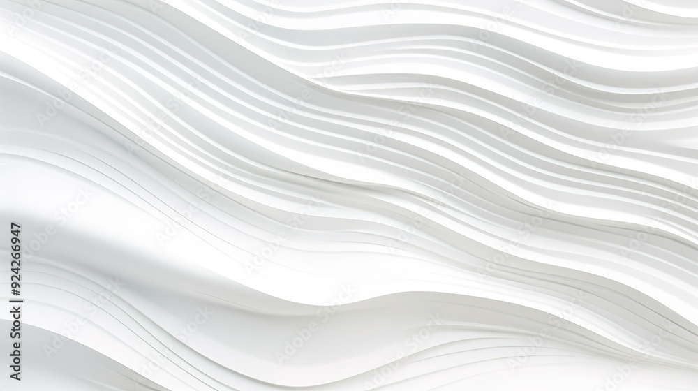 Obraz premium Abstract white flowing lines background.