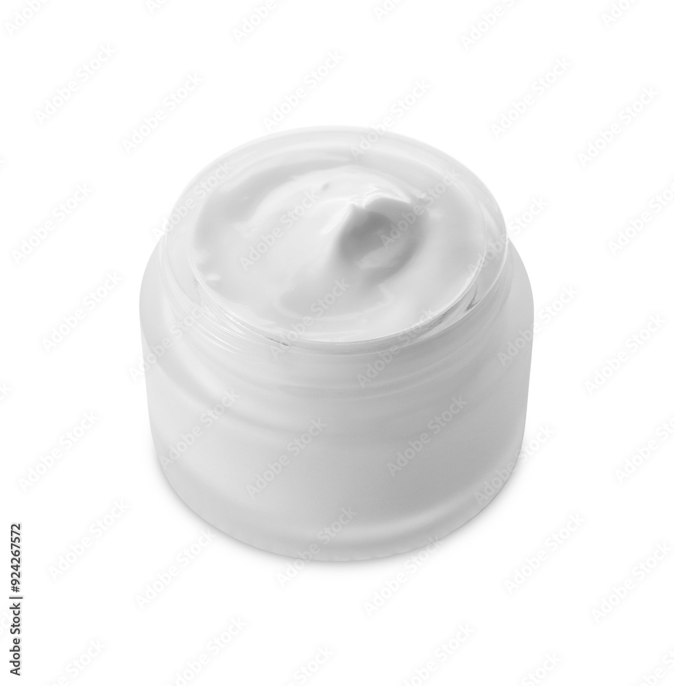 Jar of facial cream isolated on white Jar of facial cream isolated on white
