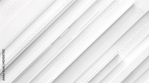 Abstract white geometric background with diagonal lines.