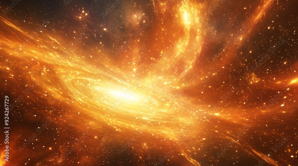 Cosmic Nebula - A Celestial Tapestry of Golden Light Cosmic Nebula - A Celestial Tapestry of Golden Light