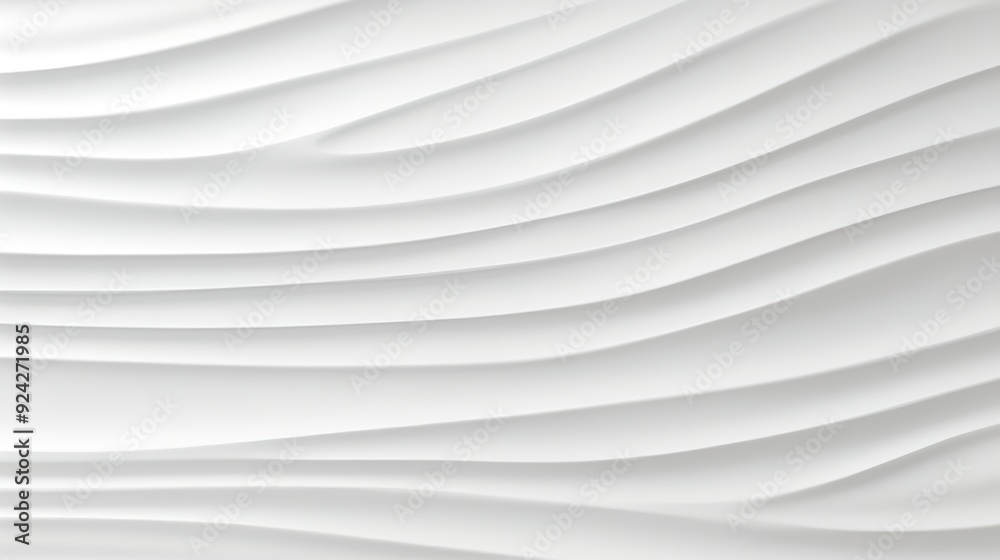 Obraz premium Abstract white wave background with flowing, elegant lines.