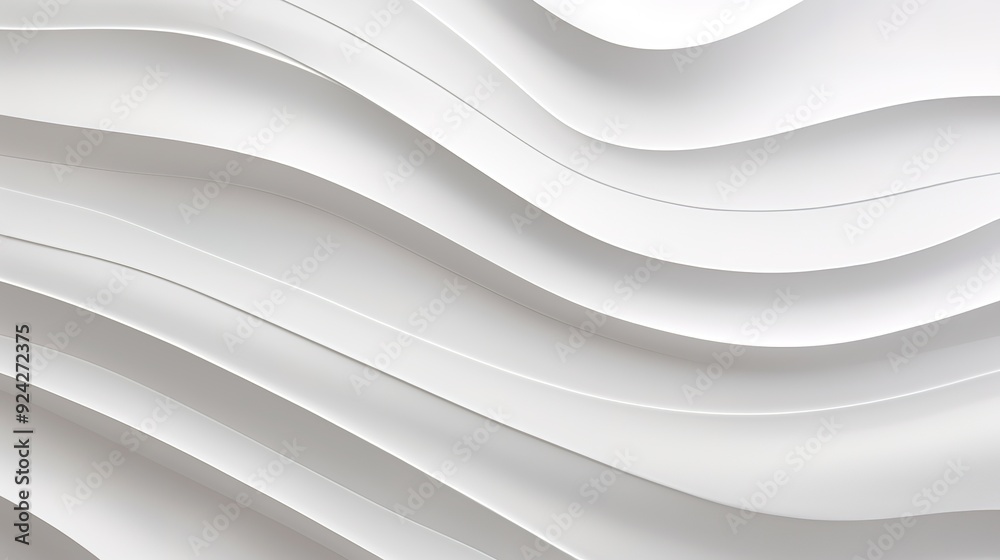 Abstract white wave background with soft curves. Abstract white wave background with soft curves.