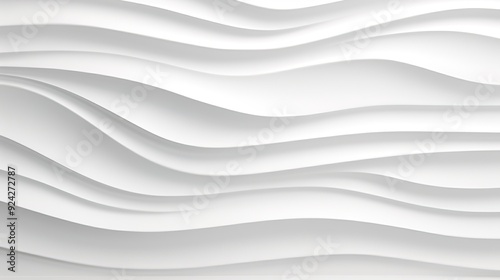 Abstract white wave background, minimalist design.