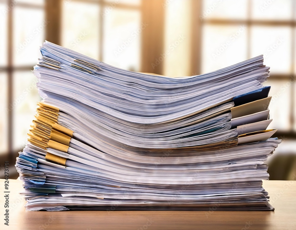 Pile of documents on the table, business and finance concept. Pile of documents on the table, business and finance concept.