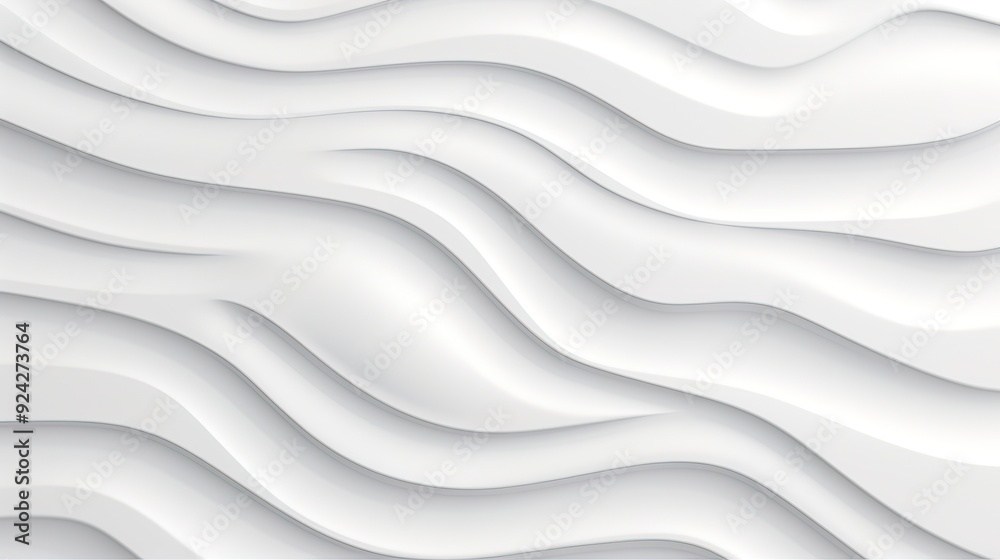 Obraz premium Abstract white wave pattern background.