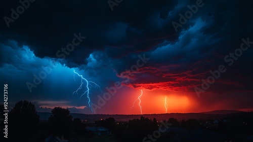 Electrifying Nature. Enchanting lightning storm