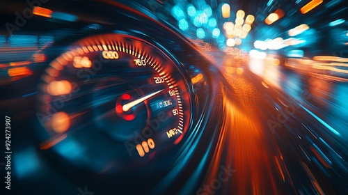 Speeding Towards the Future. Technology in Motion concept
