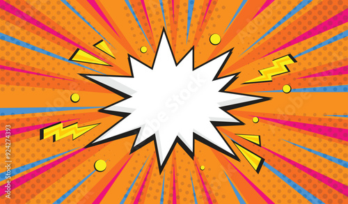 Comic blank text speech bubbles in pop art style vector illustration