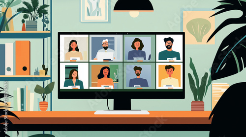 Virtual Meeting in Progress