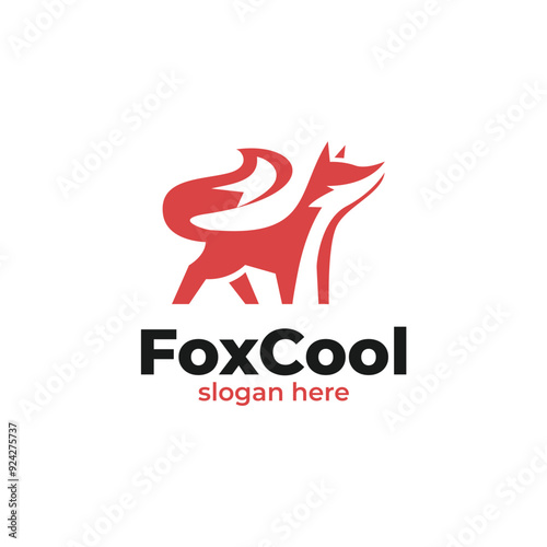 fox cool logo vector
