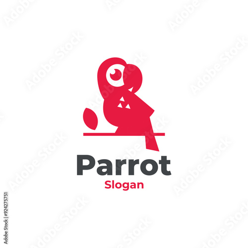 parrot modern logo vector 