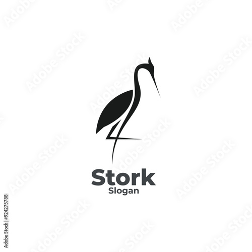 stork modern logo vector