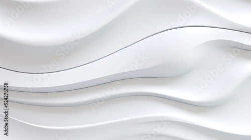 Abstract white wavy background.