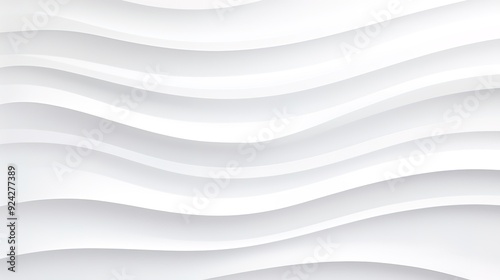 Abstract white wavy background design.