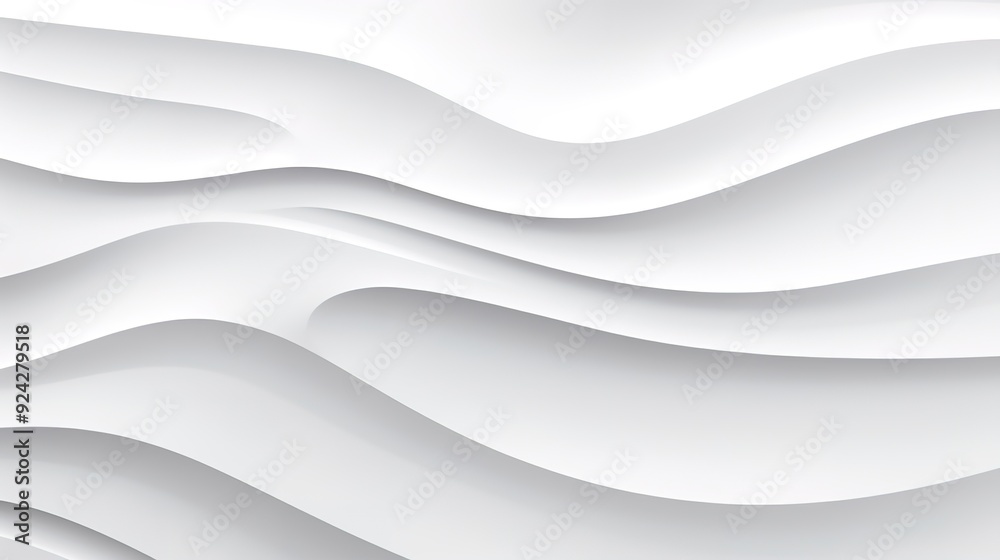 Abstract white wavy background with 3D effect. Abstract white wavy background with 3D effect.
