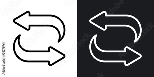 Converter vector icon set in black and white color.