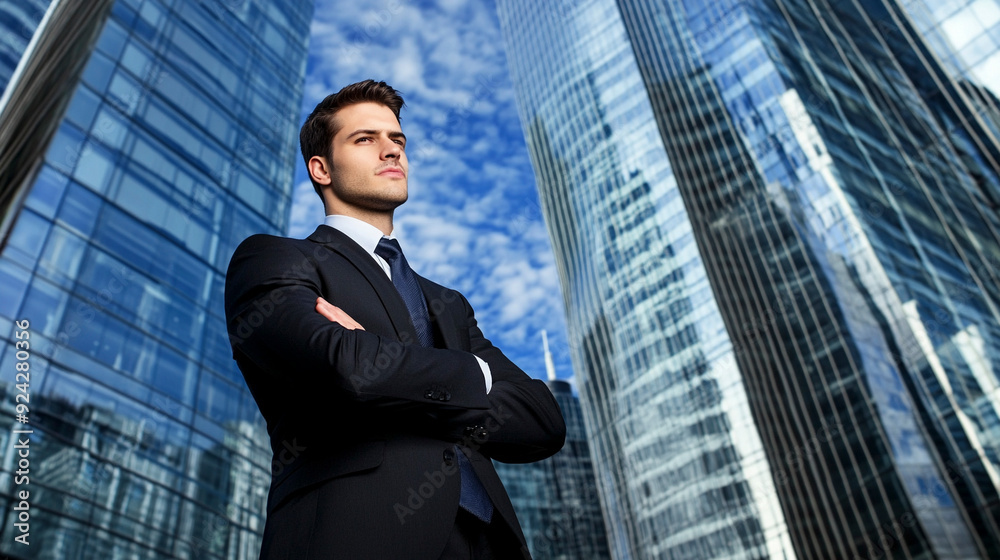 Well-groomed business young man in full height Well-groomed business young man in full height
