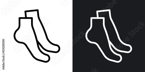 Foot side view vector icon set in black and white color.