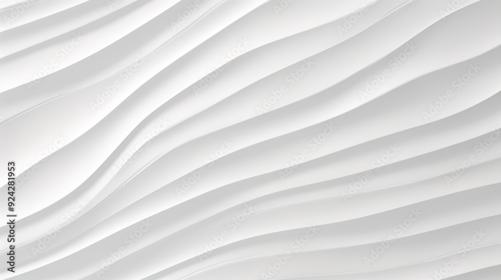 Obraz premium Abstract white wavy background with flowing lines.