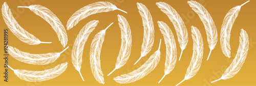 羽のイラストデザインセット