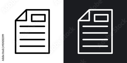 Notes vector icon set in black and white color.