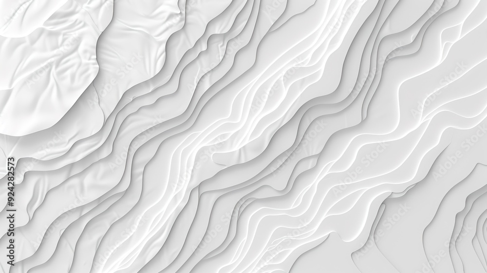 Abstract white wavy background with layered paper design. Abstract white wavy background with layered paper design.