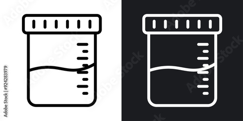 Urine vector icon set in black and white color.