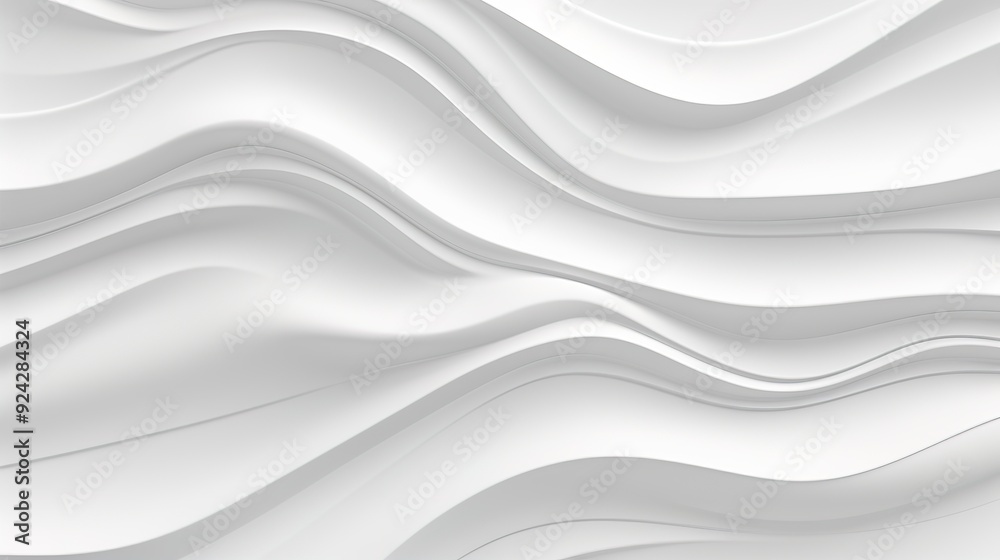 Abstract white wavy background with smooth curves and soft shadows. Abstract white wavy background with smooth curves and soft shadows.