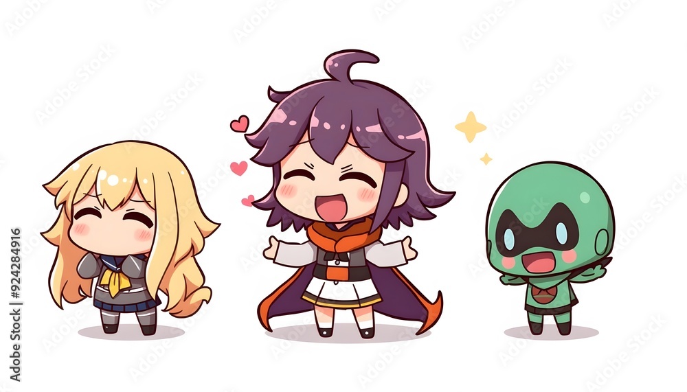 cute girl chibi twitch emote set cute girl chibi twitch emote set