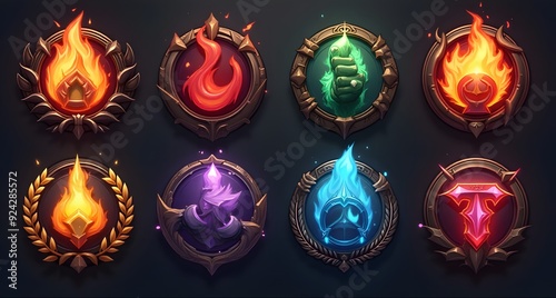 twitch fire sub badhes and emote set 