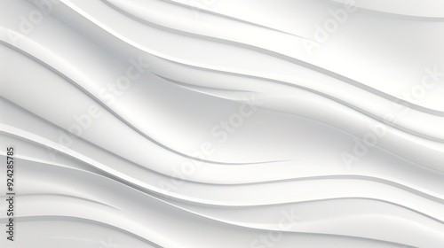 Abstract white wavy background with soft curves.